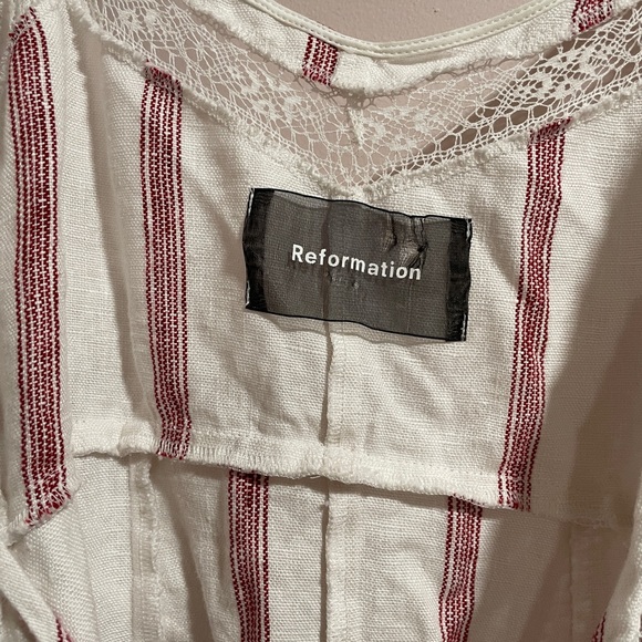 Reformation Daria Wrap Midi Linen Dress Size Medium - Picture 5 of 5